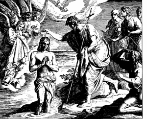 Julius Schnorr von Carolsfeld, Die Taufe Jesu, aus: Die Bibel in Bildern, Leipzig 1860
